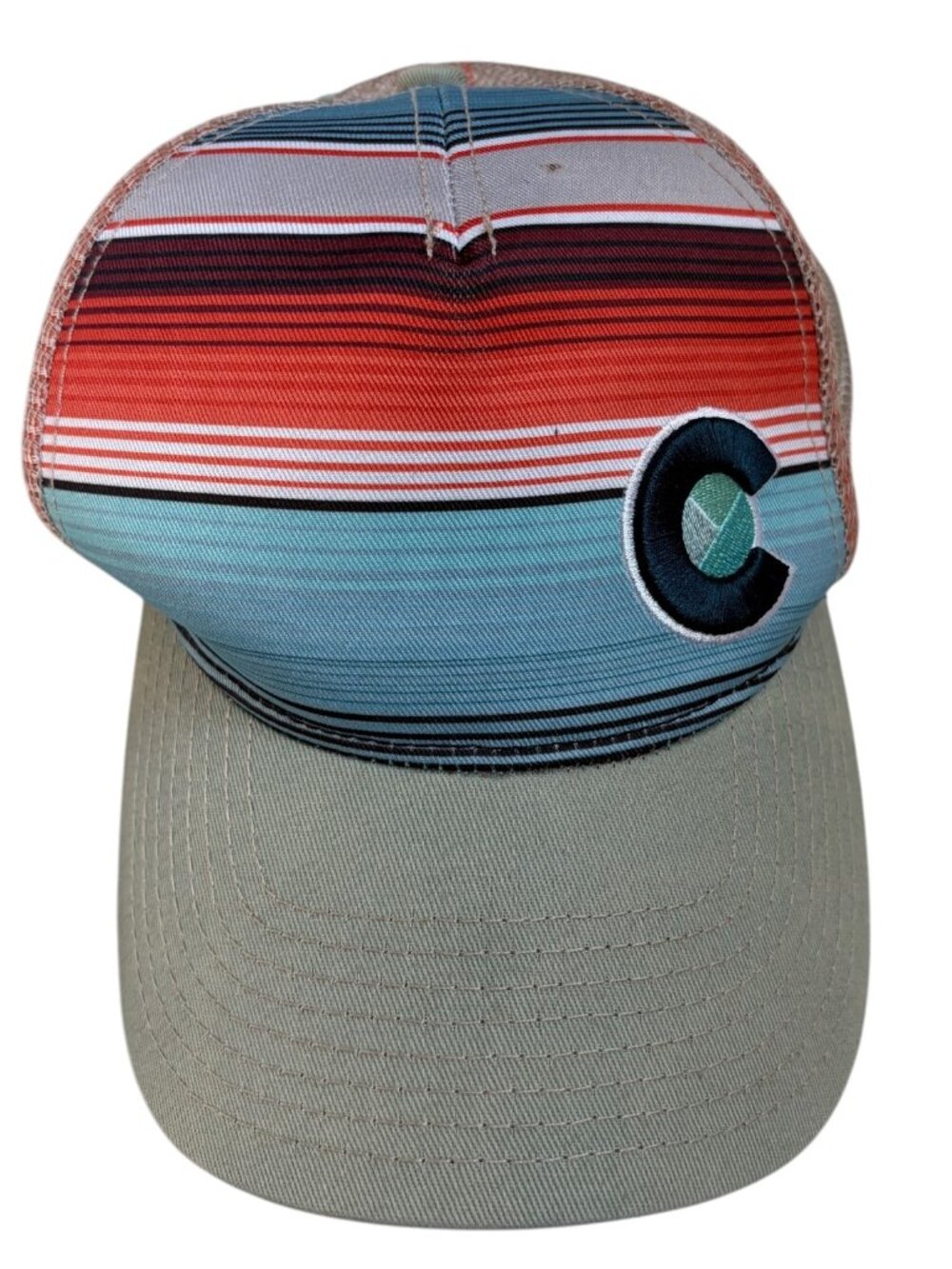 YoColorado Colorado C Striped Hat (Tan / Blue / Orange)